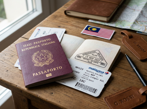 Passaporto per Malesia.