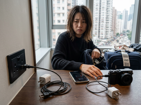 香港で変換プラグを忘れた・充電できない時は？