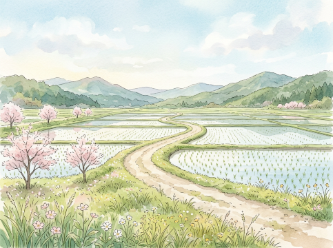 春の田舎道