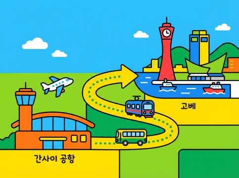 간사이 공항에서 고베