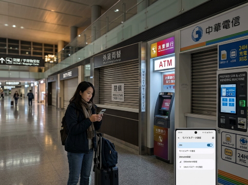 台湾桃園空港に深夜到着時の両替・通信はどうする？
