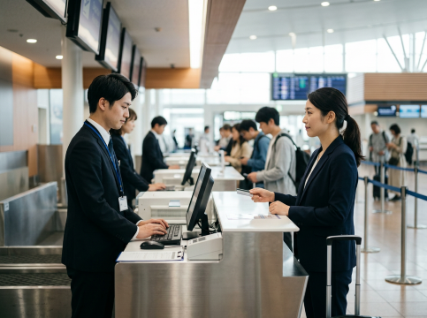 空港カウンター返金手続き