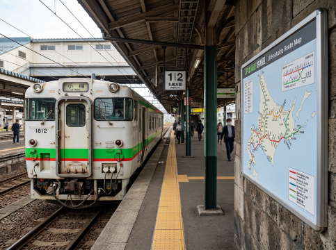 JR Hokkaido Train & Map