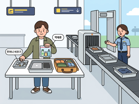 보안 검색대 통과 전 준비사항
