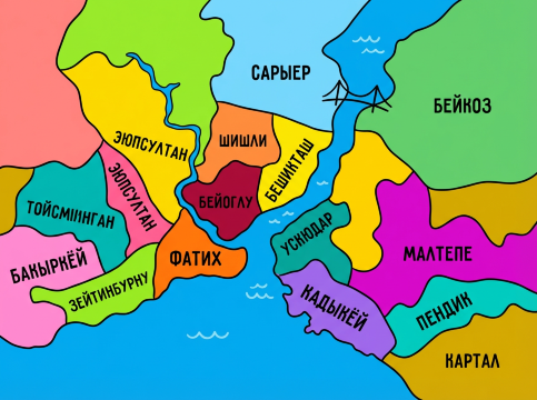 Карта районов Стамбула