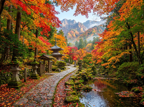 간토·주부 지역 단풍(AI로 생성된 이미지입니다.)