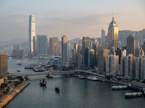 Die Skyline von Hongkong