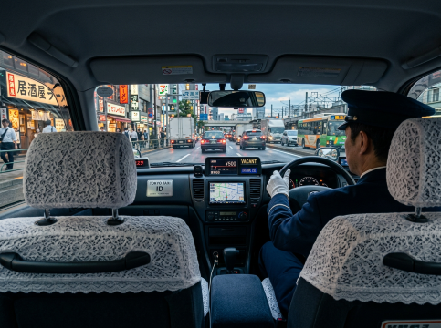 Japanese taxi interior