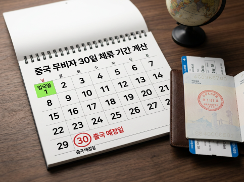 중국 무비자 체류 기간 계산법