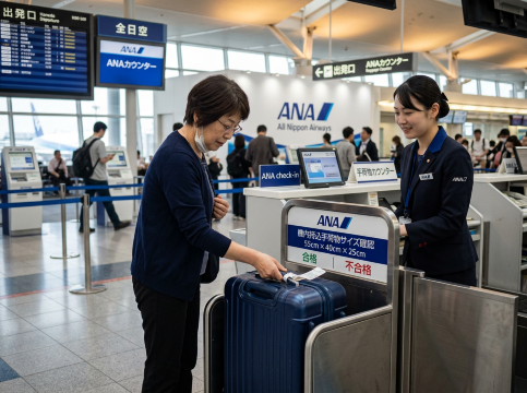ANAの荷物サイズを確認する方法