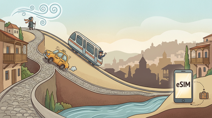 Тбилиси: такси и фуникулёр.