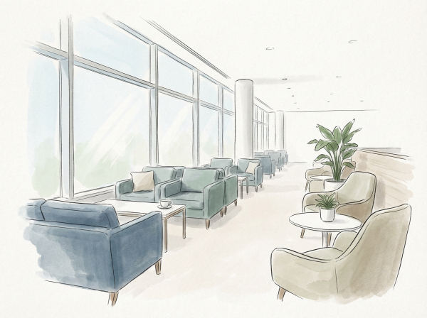 オルリー空港ラウンジ