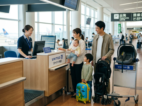 ユナイテッド航空の乳幼児・子どもの手荷物ルール