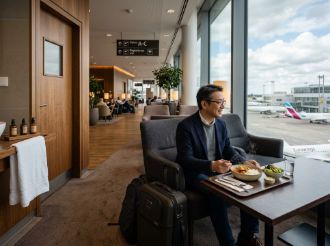 デュッセルドルフ空港のラウンジで待ち時間を最高の思い出に