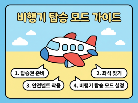 비행기 탑승 모드 안내