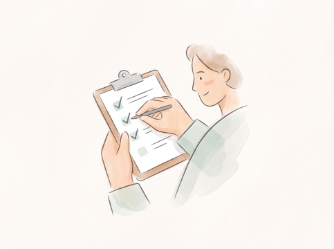 失敗しないための確認ポイントのイラスト