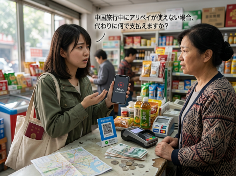 中国旅行中にアリペイが使えない場合、代わりに何で支払えますか?
