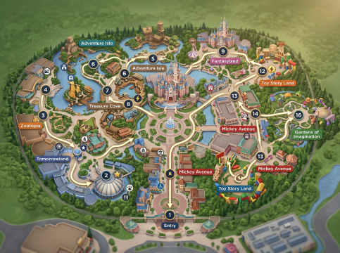 Shanghai Disney Map