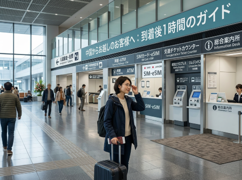 中国の空港に着いたら最初の1時間で何をすればいいですか?