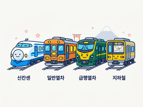 일본 열차 종류(AI로 생성된 이미지입니다.)