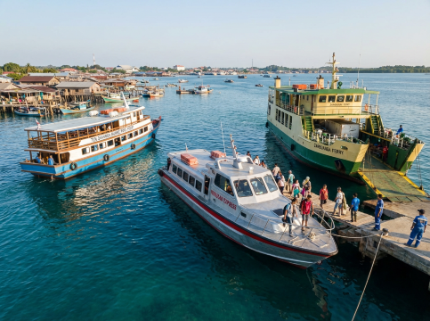Boat Routes to Semporna