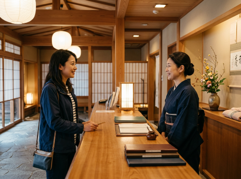 温泉旅館フロント