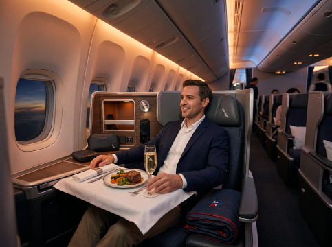 アメリカン航空のビジネスクラスをマイル・アップグレードで予約する方法