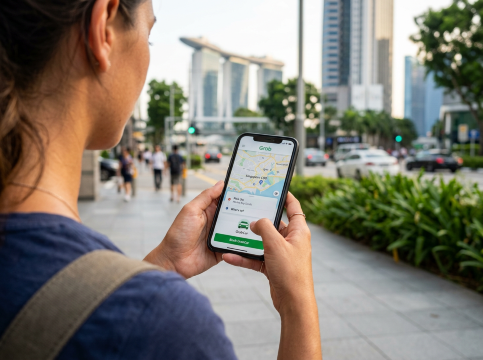 Using Grab Singapore Airport Transit