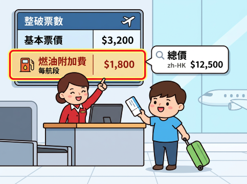 機場燃油附加費說明