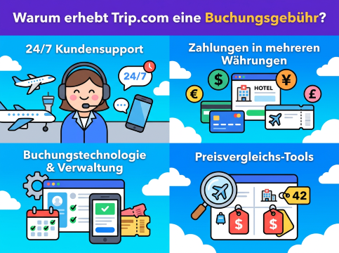Warum erhebt Trip.com eine Buchungsgebühr?